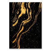 黒と金ゴールドクラシック結婚の テーブルナンバー (裏面)