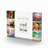 黒と金ゴールドクールすごいマパーソナライズされたー6 フォトブロック (右)