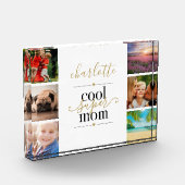 黒と金ゴールドクールすごいマパーソナライズされたー6 フォトブロック (左)