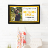 黒と金ゴールドグラッドワンフォト 横断幕 (インサイチュ)