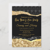 黒と金ゴールドグラムティアーズ大晦日パーティー 招待状 (正面)