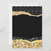 黒と金ゴールドグラムティアーズ大晦日パーティー 招待状 (裏面)