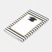 黒と金ゴールドグリッター卒業 ポストイット (アングル)