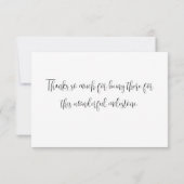 黒と金ゴールドグリッター数字30歳の誕生日 サンキューカード (裏面)