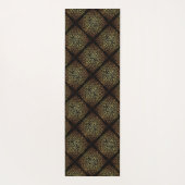 黒と金ゴールドケルト結び目模様のひし形 ヨガマット (裏面)