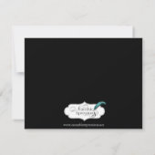 黒と金ゴールドゲイの結婚婚約 招待状 (裏面)