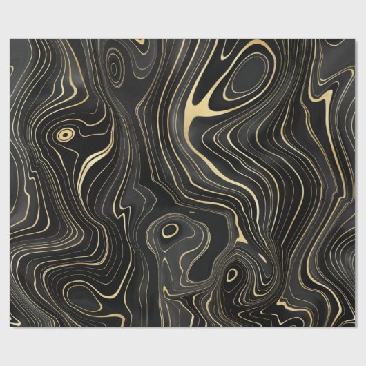 黒と金ゴールドゲードストラタ質感 ラッピングペーパー (フラット)