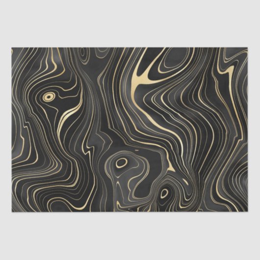 黒と金ゴールドゲードストラタ質感 薄葉紙 (正面)