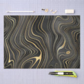 黒と金ゴールドゲードストラタ質感 薄葉紙 (クラフト)