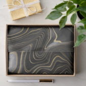 黒と金ゴールドゲードストラタ質感 薄葉紙 (ギフト)