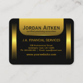 黒と金ゴールドコイン縦大CPA会計士 名刺 (裏面)