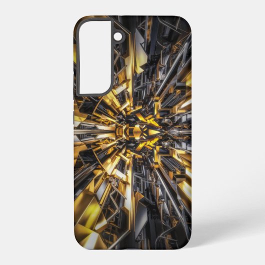 黒と金ゴールドサムスン保護ケース SAMSUNG GALAXYケース (裏面)