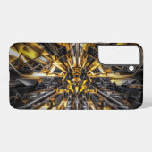 黒と金ゴールドサムスン保護ケース SAMSUNG GALAXYケース (裏面横)