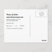 黒と金ゴールドサロンのリマインダヴィンテージコームのカール ポストカード (裏面)