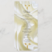 黒と金ゴールドシャンパンシルクメニュー メニュー (正面/裏面)