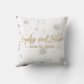 黒と金ゴールドシレ結婚ンツ クッション (裏面)