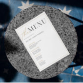 黒と金ゴールドシンプルミニマルのメ結婚ニュー 招待状