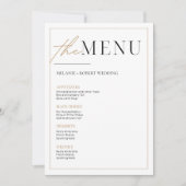 黒と金ゴールドシンプルミニマルのメ結婚ニュー 招待状 (正面)