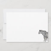 黒と金ゴールドジャガーありがとう サンキューカード (裏面)