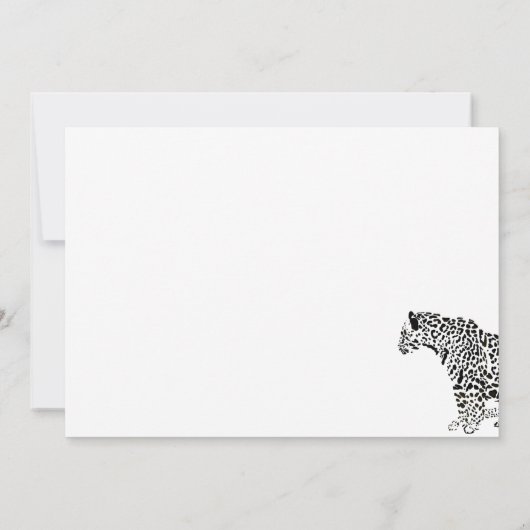 黒と金ゴールドジャガーありがとう サンキューカード (裏面)