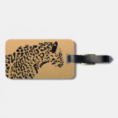 黒と金ゴールドジャガーモノグラム ラゲッジタグ (裏面横)