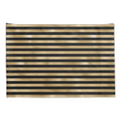 黒と金ゴールドストライプのの枕ケース 枕カバー (裏面-右)