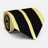 黒と金ゴールドストライプ ネクタイ (ロール)