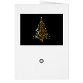 黒と金ゴールドスパークリスマスツリーメニューデザイン (裏面)