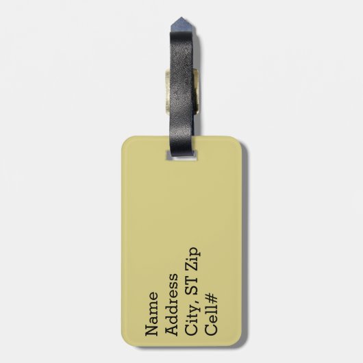 黒と金ゴールドスポーティバレーボール🏐 ラゲッジタグ (裏面縦)