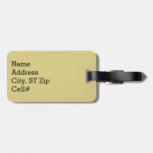 黒と金ゴールドスポーティバレーボール🏐 ラゲッジタグ (裏面横)