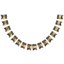 黒と金ゴールドダマスク・ファーンの卒業パーティー