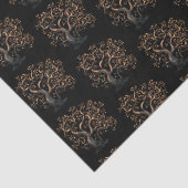 黒と金ゴールドツリーパターンハロウィーン 薄葉紙 (詳細)