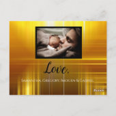 黒と金ゴールドハッピーニューイヤー写真集 ポストカード (裏面)