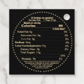 黒と金ゴールドハニーラベル栄養ファクトラベル フェイバータグ (裏面)