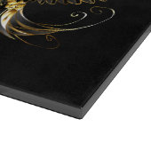 黒と金ゴールドハミングバード カッティングボード (角)