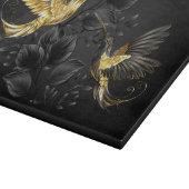 黒と金ゴールドハミングバード カッティングボード (角)