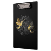 黒と金ゴールドハミングバード クリップボード (左)