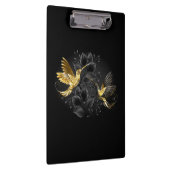 黒と金ゴールドハミングバード クリップボード (右)