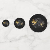 黒と金ゴールドハミングバード コンフェッティ (正面)