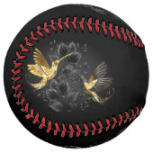 黒と金ゴールドハミングバード ソフトボール (正面左)