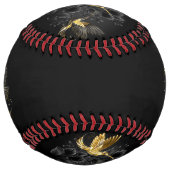 黒と金ゴールドハミングバード ソフトボール (正面)