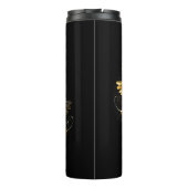 黒と金ゴールドハミングバード タンブラー (裏面)