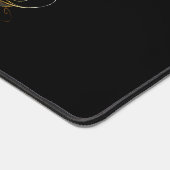 黒と金ゴールドハミングバード デスクマット (コーナー)