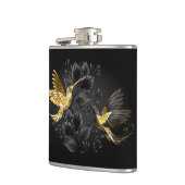 黒と金ゴールドハミングバード フラスク (左)