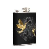 黒と金ゴールドハミングバード フラスク (右)