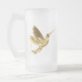 黒と金ゴールドハミングバード フロストグラスビールジョッキ (左)