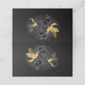 黒と金ゴールドハミングバード ロイヤリティカード (外部開封)