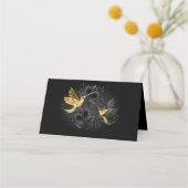 黒と金ゴールドハミングバード ロイヤリティカード (裏面)