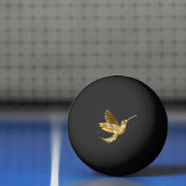 黒と金ゴールドハミングバード 卓球ボール (ネット)