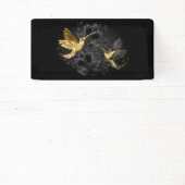 黒と金ゴールドハミングバード 横断幕 (インサイチュ)